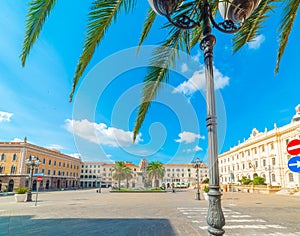 Blue sky over Piazza d`Italia in Sassari photo