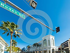 blue sky over Rodeo drive