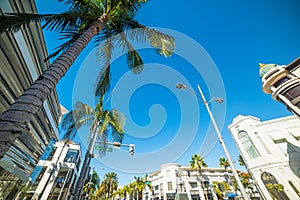 Blue sky over Rodeo drive