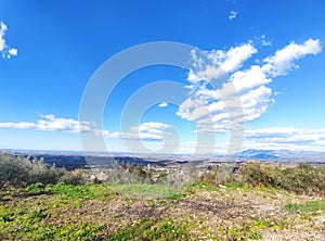 Blue Sky panorama in Italy