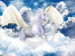 Blue sky pegasus