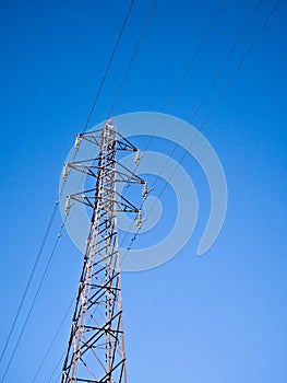 Blue sky and power line