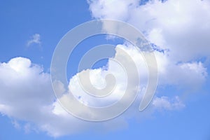 Blue Sky and puffy clouds.