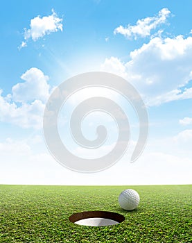 Blue Sky And Putting Green