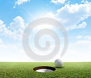 Blue Sky And Putting Green