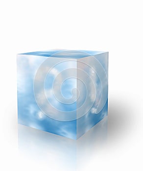 Blue sky with question mark and exclamation mark