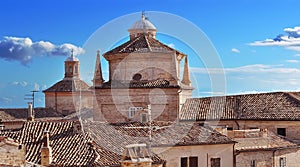 Blue sky on roofs in Marche