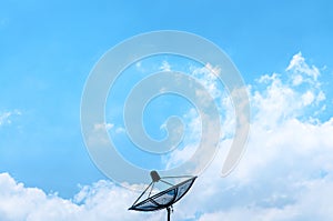 Blue sky with satellite dish