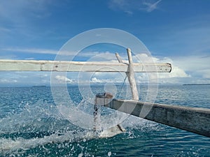 Blue sky and sea, from the fisheries boat