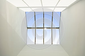 Blue sky and skylight window