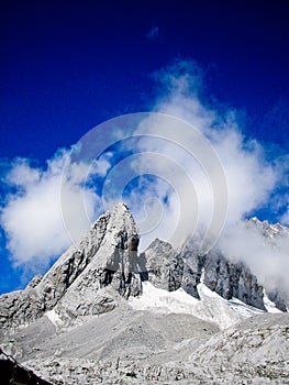 Blue sky, Snowy Stone Mountain