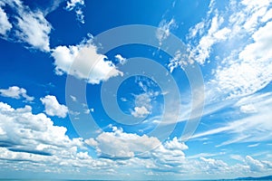 Blue sky with some clouds photo