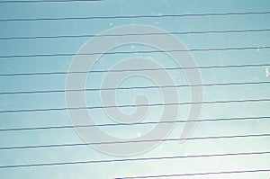 Blue sky with straight, even strands. photo