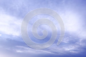 A blue sky in summer above us