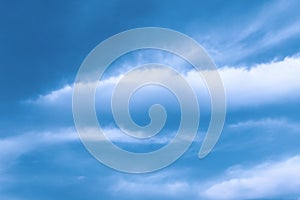 A blue sky in summer above us