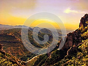 Montserrat mountain cataluna spain summer 2018 photo