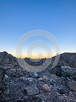 Blue Sky and Sunset at Panum Crater