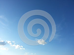 blue sky and tiny cloud