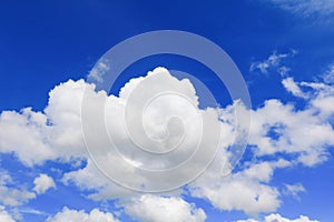 Blue sky vivid with cloud and raincloud art of nature beautiful and copy space for add text