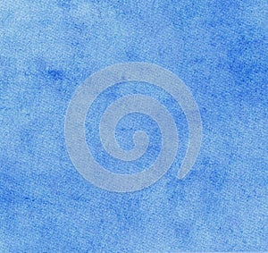 Blue Sky watercolor effect stains, Paint splatter grunge background texture in soft blue pastel, for website banner design