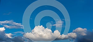 blue sky and white cloud .