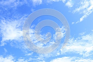 Blue sky and white cloud