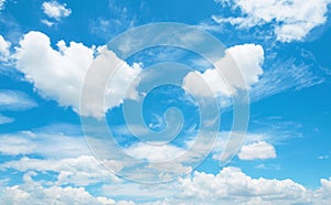 blue sky with white cloud background