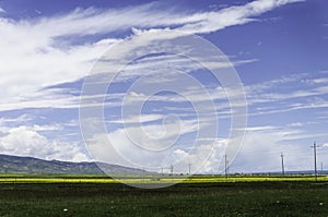 Blue sky and white cloud photo