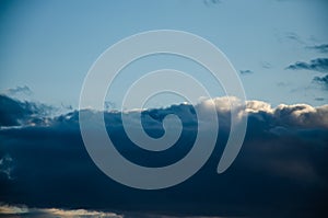 blue sky with white cloud landscape background