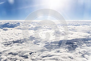 Blue sky and white cloud. Sunny day