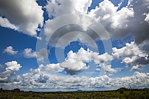 The blue sky white cloud of wudalianchi volcanic geology park.