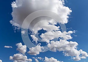 Blue sky with white clouds