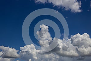 Blue sky with white clouds