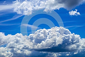 Blue sky with white clouds