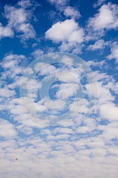 The blue sky and white clouds