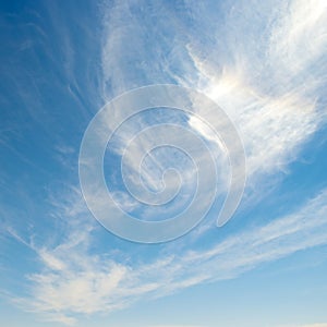 Blue sky and white clouds