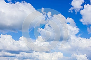 Blue sky with white clouds