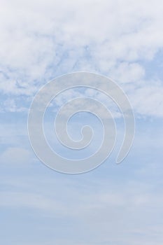 Blue sky with white clouds for abstract or nature background.