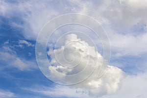 Blue sky, white clouds. Background.