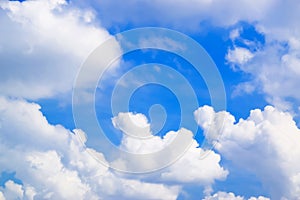 Blue sky white clouds background