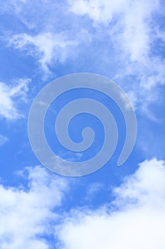 Blue sky with white clouds background