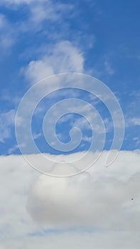 blue sky, white clouds background spring nature weather atmosphere