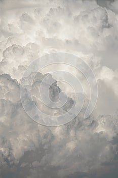 Blue sky with white clouds, clear blue sky with plain white cloud with space for text background