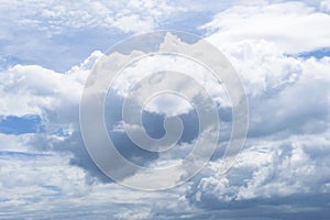 Blue sky and white clouds in the morning