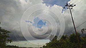 Blue sky and white clouds in the nature.beautiful nature