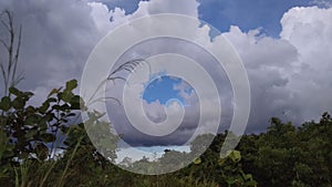 Blue sky and white clouds in the nature.beautiful nature