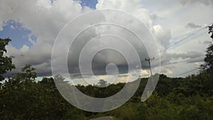 Blue sky and white clouds in the nature.beautiful nature