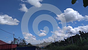 Blue sky and white clouds in the nature.beautiful nature