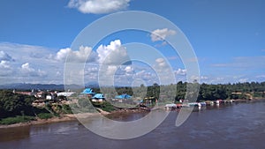 Blue sky and white clouds in the nature.beautiful nature