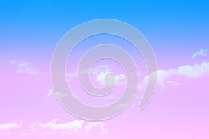 Blue sky and white clouds relax photo pastel color wallpaper